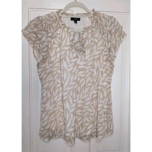 Haver London Fairy Tasseled Ruffle Top Leaves Dainty Work Women's L(1231)